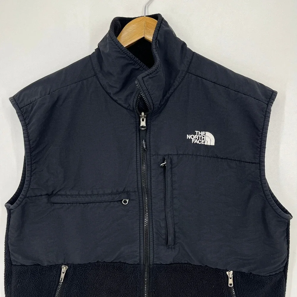 The North Face Mens Denali Polartec Fleece Vest Black Size Medium Full Zip